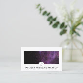 メイクアップモダンアーティストミニマル顔ロゴ 名刺 (スタンド正面)