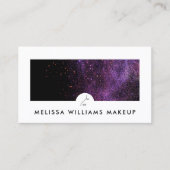 メイクアップモダンアーティストミニマル顔ロゴ 名刺 (正面)