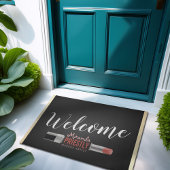 メイクアップモダンアーティスト美しいサロンリップスティックへようこそ ドアマット