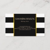 メイクアップモダンアーティスト金ゴールドグリッターリップサロン 名刺 (裏面)