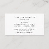 メイクアップモダンスクリプトタイポグラフィ 名刺 (裏面)