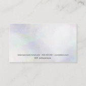 メイクアップモダン真珠虹色ホログラフィック 名刺 (裏面)