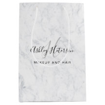 メイクアップモノグラム白大理石スクリプトタイポグラフィ