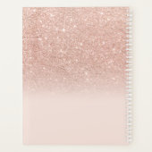 メイクアップモノグラム赤面バラ金ゴールドグリッタースクリプト プランナー手帳 (裏面)