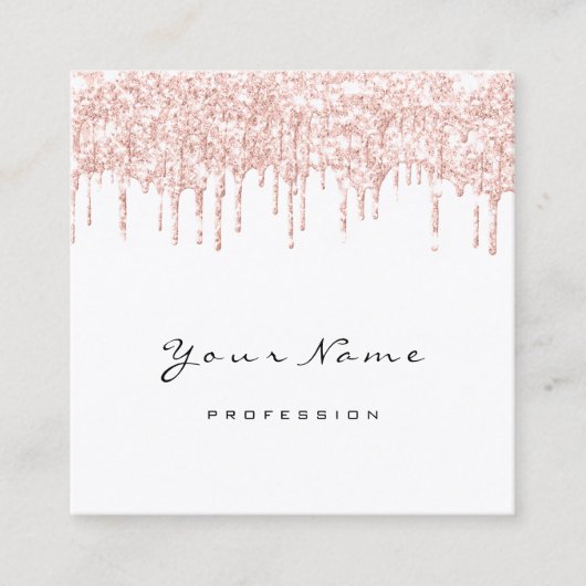 メイクアップラッシュイベントプランナーグリッタースパークスパーク スクエア名刺 (正面)