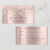 メイクアップラッシュクリスタルバラドリップアポイントメントカード 予約カード (正面/裏面)