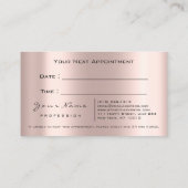 メイクアップラッシュクリスタルバラドリップアポイントメントカード 予約カード (裏面)