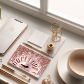 メイクアップラッシュグリッターバラ爪、 ネイルマニキュアブラウン 名刺