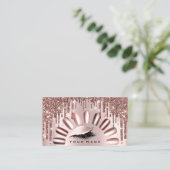 メイクアップラッシュグリッターバラ爪、 ネイルマニキュアブラウン 名刺 (スタンド正面)