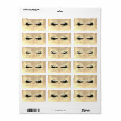 メイクアップラッシュズ差出人住所ラベルシャンパイニュRSVP ラベル (フルシート)