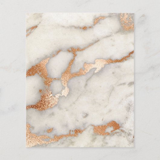 メイクアップラッシュズ美しいサロンフライヤーマーブルコーラル金ゴールド チラシ (裏面)