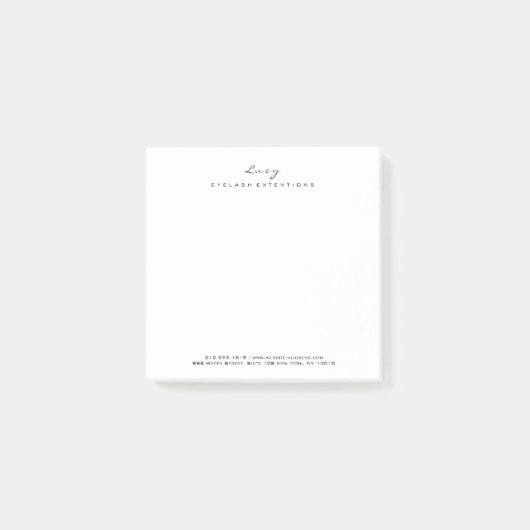 メイクアップラッシュネームくもの巣電話ホワイトスクエア ポストイット (正面)