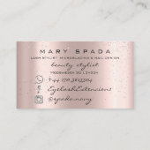 メイクアップラッシュブラウンズグレースパークバラ紙吹雪 名刺 (裏面)