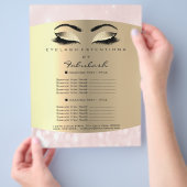 メイクアップラッシュ美しいダイヤモンドピンクフライヤー価格表 チラシ (手)