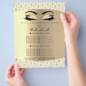 メイクアップラッシュ美しいダイヤモンドホワイトフライヤー価格表 チラシ (手)