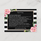 メイクアップリップの指示のヒント – ピンクのフローラ 名刺 (裏面)