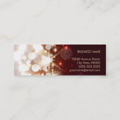 メイクアップリップスティック眉毛鉛筆モダン金ゴールドグリッター スキニー名刺 (裏面)