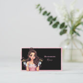 メイクアップレディーピンク 名刺 (スタンド正面)