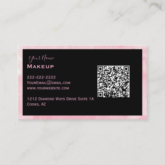 メイクアップレディーピンク 名刺 (裏面)