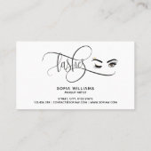 メイクアップロイヤリティカードウィンク目の点滅の延長 名刺 (裏面)