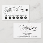 メイクアップロイヤリティカードウィンク目の点滅の延長 名刺 (正面/裏面)