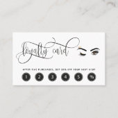 メイクアップロイヤリティカードウィンク目の点滅の延長 名刺 (正面)