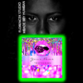 メイクアップロゴリップクラフトグラフィドリップベリーQRCODEロゴ スクエア名刺