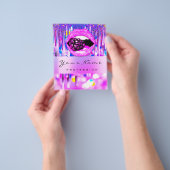 メイクアップロゴリップホログラフドリップベリーQRCODEロゴ チラシ (手)