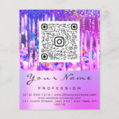 メイクアップロゴリップホログラフドリップベリーQRCODEロゴ チラシ (裏面)