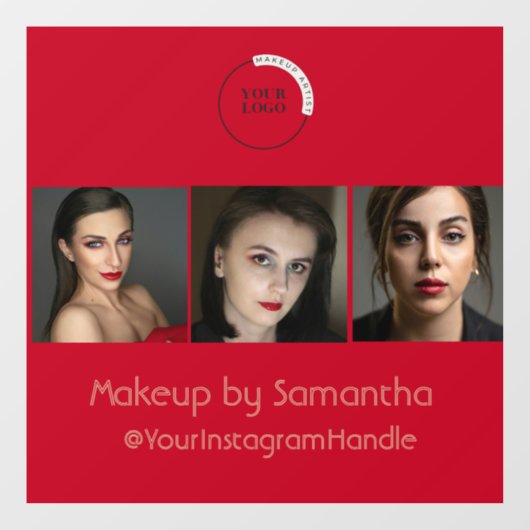 メイクアップ事業用ウィンドウステッカー ウィンドウサイン (シート)