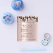 メイクアップ価格リストバラグリッターラッシュブラックドリップ チラシ (シングル)