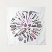 メイクアップ円デザイン タペストリー (正面)