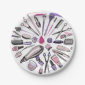 メイクアップ円デザイン ペーパープレート (正面)