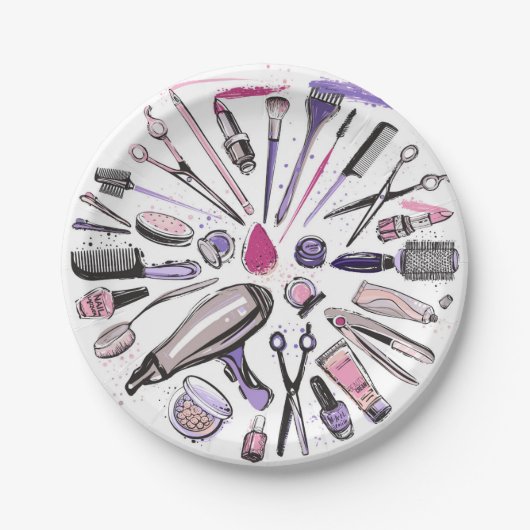 メイクアップ円デザイン ペーパープレート (正面)
