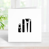 メイクアップ化粧品リップスティックマスカラロイヤリティカード1x1 ラバースタンプ