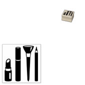 メイクアップ化粧品リップスティックマスカラロイヤリティカード1x1 ラバースタンプ (押印)