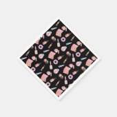 メイクアップ化粧品美しいパターン化粧品 スタンダードカクテルナプキン (角)