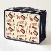 メイクアップ化粧品美しいパターン化粧品 メタルランチボックス (正面)