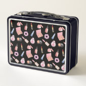 メイクアップ化粧品美しいパターン化粧品 メタルランチボックス (裏面)