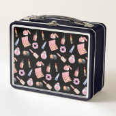 メイクアップ化粧品美しいパターン化粧品 メタルランチボックス (正面)