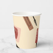 メイクアップ化粧品美しいパターン化粧品 紙コップ (裏面)