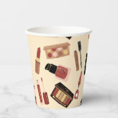 メイクアップ化粧品美しいパターン化粧品 紙コップ (正面)