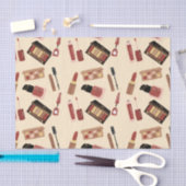 メイクアップ化粧品美しいパターン化粧品 薄葉紙 (クラフト)