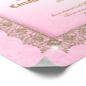 メイクアップ卒業証書ピンクの唇 ポスター (角)