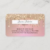 メイクアップ及びヘアクレジットカードスタイル名刺 名刺 (裏面)