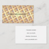 メイクアップ基礎キット | カラフル | ゴールド 名刺 (正面/裏面)