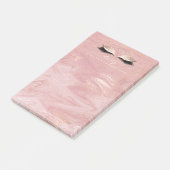 メイクアップ大理石の点滅バラ名くもの巣電話ピンク ポストイット (アングル)