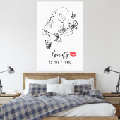 メイクアップ愛好家のためのメイクアップアーティスト、ウォールアートギフト キャンバスプリント (インサイチュ (寝室))