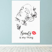 メイクアップ愛好家のためのメイクアップアーティスト、ウォールアートギフト キャンバスプリント (インサイチュ (ウッドフロア))