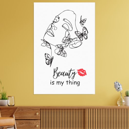 メイクアップ愛好家のためのメイクアップアーティスト、ウォールアートギフト キャンバスプリント (インサイチュ (リビング))